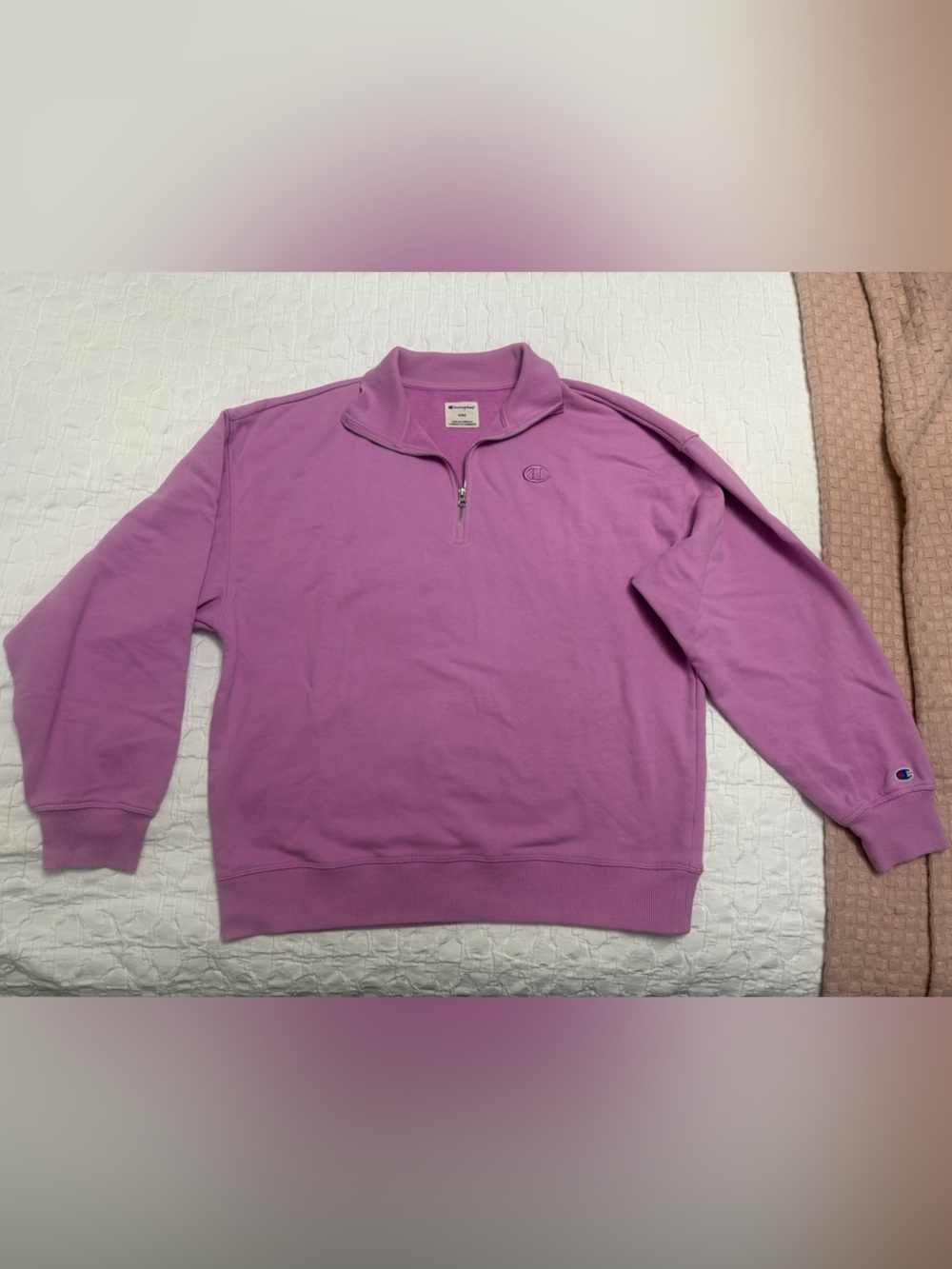 Champion Lavender Quarter-Zip Pullover Sweatshirt
